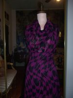 4yds-STUNNING-PURPLE-BLACK-CHIC-PRINT-METALLIC-SATIN-STRIPE-CHIFFON-FABRIC-4