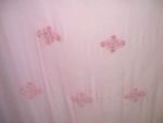 5.5yd-FRENCH-SILK-CHIFFON-PINK-SILVER-EMROIDERY-MEDALLION-MOTIF-DESIGNER-FABRIC