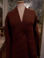 6.25yd-DESIGNER-HANDWOVEN-SUIT-FABRIC-COGNAC-BLACK-COPPER-METALLIC-SHADOW-STRIPE