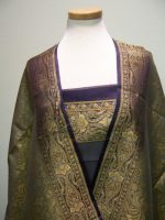 DESIGNER-FABRIC-NAVY-BEIGE-GOLD-GREEN-PAISLEY-FLORAL-ON-NAVY-ORGANZA-2