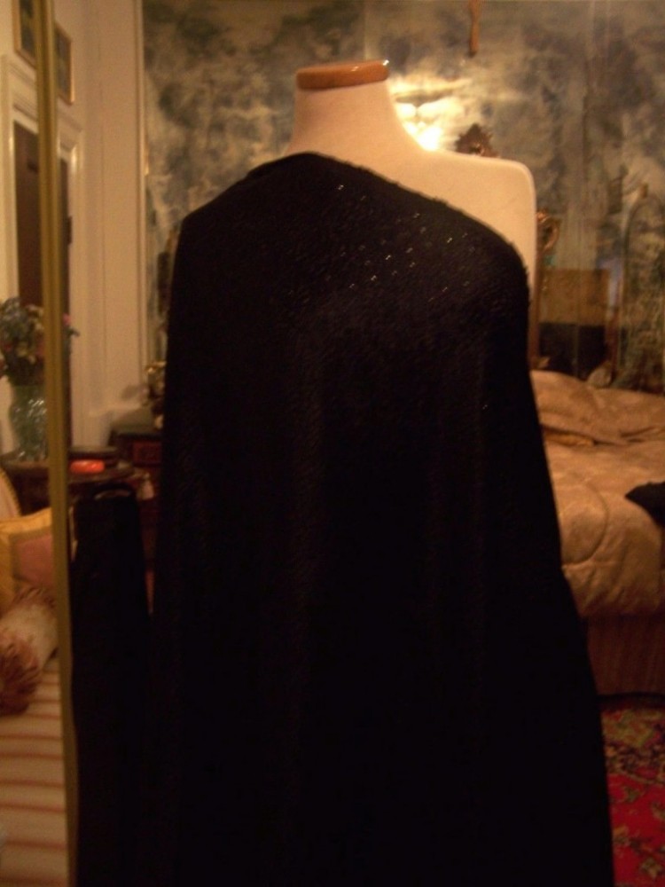 ELEGANT-DESIGNER-FABRIC-CUT-VELVET-ON-CHIFFON-RICH-BLACK-W-METALLIC-BLACK-DOTS-7