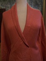 ITALIAN-DESIGNER-CREPEY-FABRIC-ROSY-COPPER-W-GOLD-METALLIC-PIQUE-WEAVE-3-YDS-1