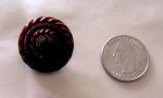 2 RED & BLACK COILED TWISTED ROPE DOME 1 BUTTONS