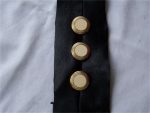 24 BLACK GOLD RIMMED CLASSIC 7/8 INCH JACKET BUTTONS