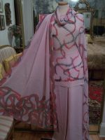 3-CHIC-MODERN-CO-ORDINATING-DESIGNER-FABRIC-HANDPAINTED-GEORGETTE-LT.PINK-7yds-2