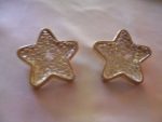 3 GOLD STAR TEXTURED TRANSPARENT 1.75" SPECTACULAR BUTTONS