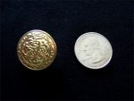 4 Brass scrolls & leaves 7/8 inch BLAZER BUTTONS #110A