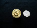 4 DULL TEXTURE  1 1/8" FOSSIL LOOK CHIC STYLES GOLDEN BUTTONS