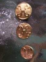 4 Rich Gold linked C's 7/8 inch BUTTONS