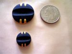 4 RICH NAVY ROUND 5/8" BUTTONS WITH UNDERSTATED GOLD ACCENT