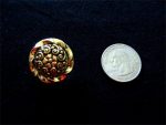 5 ANTIQUE GOLD 1 SWIRL CENTER #133 BUTTONS