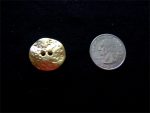 5 MATTE GOLD WAVY 2 HOLE 7/8" CHIC STYLES GOLDEN BUTTONS