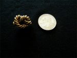 6 ANTIQUE GOLD OPEN ROPE KNOT  7/8 inch BUTTONS #112 -A