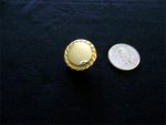 6 SHINY GOLD CHAIN EDGE ROUND 7/8inch BUTTONS #42
