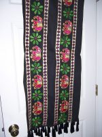 BLACK-COTTON-EMBROIDERED-SCARF-WRAP-W-ELEPHANTS-IN-SILKY-YARN-WHITE-HT-PINK-2