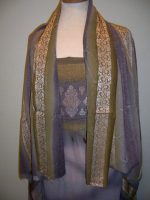 DESIGNER-FABRIC-COORDINATES-MAUVE-LILAC-DK-PLUM-MULTI-COLORED-SILKY-GOLD-BANDS-8