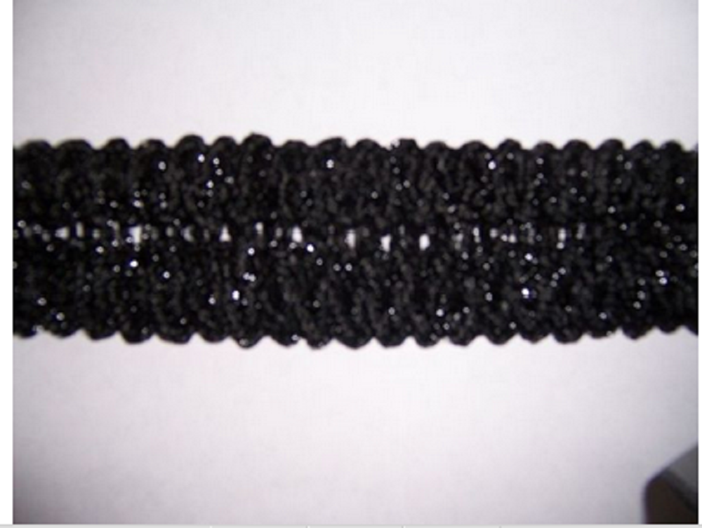 DESIGNER-TRIMMING-BELGIAN-BLACK-METALLIC-BRAID-4.3yds