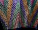 INDIAN-SILK-WRAP-SCARF-STOLE-FUSCHIA-PURPLE-TEAL-IKAT-DESIGN-GOLD-METALLIC-3YDS