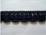 VINTAGE-DESIGNER-TRIMMING-BELGIAN-RICH-NAVY-CURVY-BRAID-4-YDS