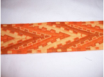 VINTAGE-EMBROIDERED-COTTON-BORDER-FLAME-STITCH-DESIGN-ORANGE-COPPER-PEACH-6yd