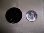 2 VINTAGE JET GLASS BLACK BUTTONS 1 1/4" IN SIZE  #238