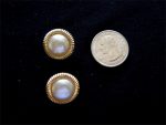 3 PEARL BUTTONS GOLD ROPE TRIM 7/8" SIZE #180
