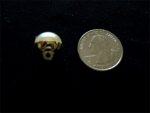 4 BALL PEARL BUTTONS GOLD TONE CUP 0.5" SIZE #185