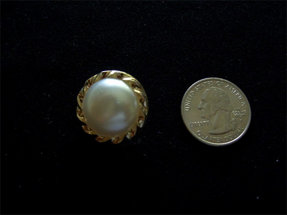 4 PEARL BUTTONS GOLD ROPE TRIM 7/8" SIZE #183