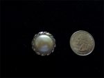 4 PEARL BUTTONS SILVER ROPE TRIM 7/8" SIZE  #182