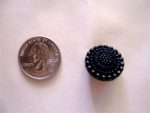6 CUT FACETTED BLACK JET LOOK BUTTONS 13/16" IN SIZE  #212