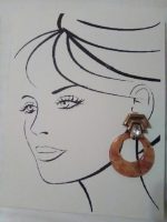 VINTAGE CLIP GOLDEN EARRINGS HOLD LARGE SPECTACULAR FAUX AMBER HOOPS