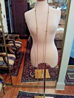 VINTAGE-GOLDEN-98-LONG-CHAIN-W-FAUX-MULTICOLOR-GEM-STATIONS-2