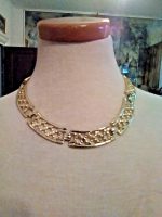 VINTAGE-GOLDEN-CHOKER-NECKLACE-FILIGREE-CURVED-LINKS-MATCHING-EARRINGS-1-Copy