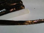 5YDS-DAZZLING-HANDBEADED-COPPER-BUGLE-BEAD-2-ROW-HERRINGBONE-DESIGN-FLAT-TRIM