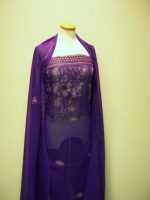 DESIGNER-FABRIC-ROYAL-PURPLE-GEORGETTE-SARI-MAGNIFICENT-FLORAL-EMBROIDERED-5yds-5