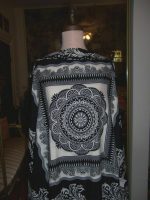3yds-STUNNING-BLACK-WHITE-CHIC-SCARF-PANEL-PRINT-WASHABLE-GEORGETTE-FABRIC
