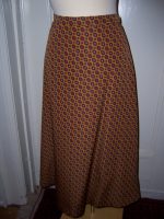 French Faille silk blend Foulard print A Line skirt (1)