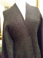 4yds-CHIC-BLACK-WHITE-LAMBSWOOL-BLEND-TWEED-CHI-CHI-DESIGNER-FABRIC-1