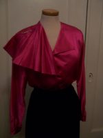Blouse-hot-pink-silk-charmeuse-fan-collar-1