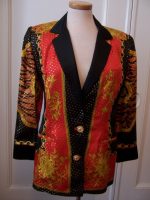 Jacket-fitted-Versace-red-blk-metalic-fabric-1