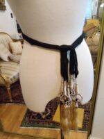Black thread Golden tassel belt 1