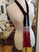Black thread Red tassel belt 3