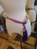 Purple Gold silky thread tassel belt 6