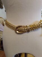 Triple gold chain woven belt 1