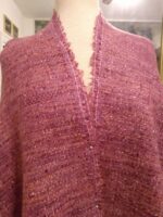 4yds FABULOUS SOFT FUSCHIA PINK WOOL BLEND TWEED CHI CHI DESIGNER FABRIC (4)