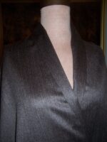 3yds LUXURIOUS PURE CASHMERE GREY CLASSIC HERRINGBONE STRIPE JACKET FABRIC (3)